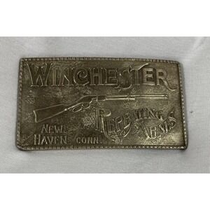 Winchester Repeating Guns Brass Belt Buckle Vintage 1970s‎